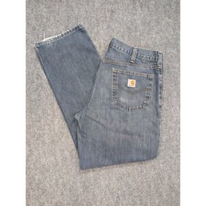 Carhartt‎ Mens Blue Denim Jeans Relaxed Fit Size 36x31 Casual Work Pants